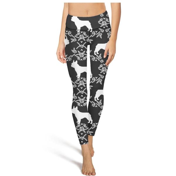 french bulldog and florals printfashion ladies print yoga pants big casual tight suitable for training boxer dog cute flowers forals paw, Black
french bulldog and florals printfashion ladies print yoga pants big casual tight suitable for training boxer dog cute flowers forals paw, Black