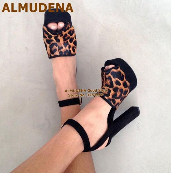 almudena chunky heels gladiator sandals leopard patchwork platform dress shoes open toe suede buckle strap party shoes size46, Black
almudena chunky heels gladiator sandals leopard patchwork platform dress shoes open toe suede buckle strap party shoes size46, Black
