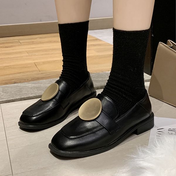 2020 new women's pu leather shoes metal decoration spring flat bottom single shoes fashion simple solid color loafers u29-49, Black
2020 new women's pu leather shoes metal decoration spring flat bottom single shoes fashion simple solid color loafers u29-49, Black