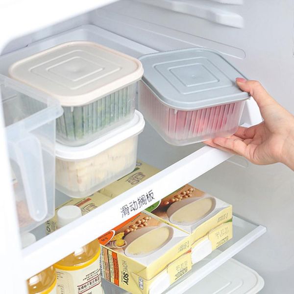 1pc portable square drain sealed box refrigerator crisper debris fridge storage box garlic onion container cocina accesorio
1pc portable square drain sealed box refrigerator crisper debris fridge storage box garlic onion container cocina accesorio