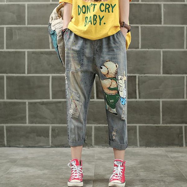 women jeans denim pants joggers sweet cute fashion casual long big loose cartoon print for spring summer az30213018, Blue
women jeans denim pants joggers sweet cute fashion casual long big loose cartoon print for spring summer az30213018, Blue