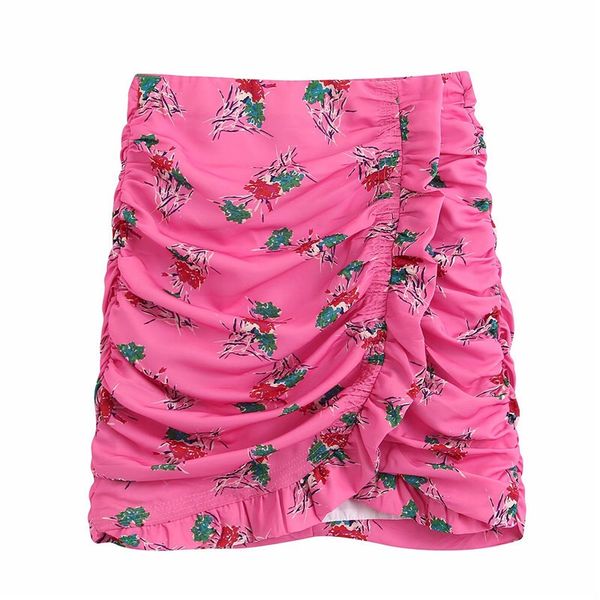 2020 summer women chic floral print mini skirts high waist sweet ruffled skirt fashion back zipper ladies pleated skirts, Black
2020 summer women chic floral print mini skirts high waist sweet ruffled skirt fashion back zipper ladies pleated skirts, Black
