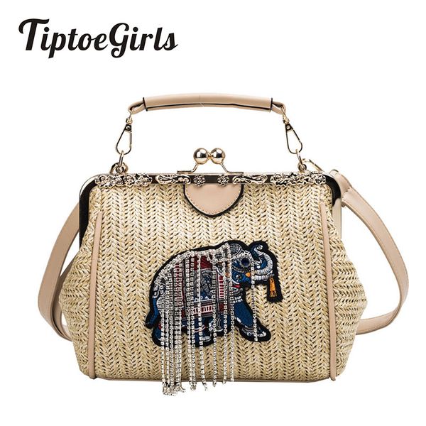 straw personality elephant ladies handbag new fashion casual wild shoulder messenger bag
straw personality elephant ladies handbag new fashion casual wild shoulder messenger bag