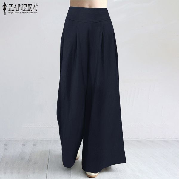 women's pants & capris 2021 fashion wide leg zanzea women high waist cotton linen trousers summer loose solid long pantalon casual stre, Black;white
women's pants & capris 2021 fashion wide leg zanzea women high waist cotton linen trousers summer loose solid long pantalon casual stre, Black;white