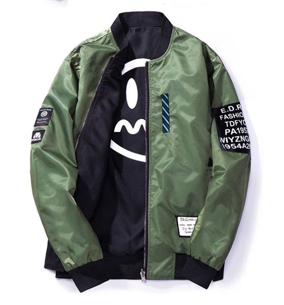 spring and autumn thin men's baseball collar double-sided wear jacket large size flight suit coat couple outerwear overcoat, Black;brown
spring and autumn thin men's baseball collar double-sided wear jacket large size flight suit coat couple outerwear overcoat, Black;brown