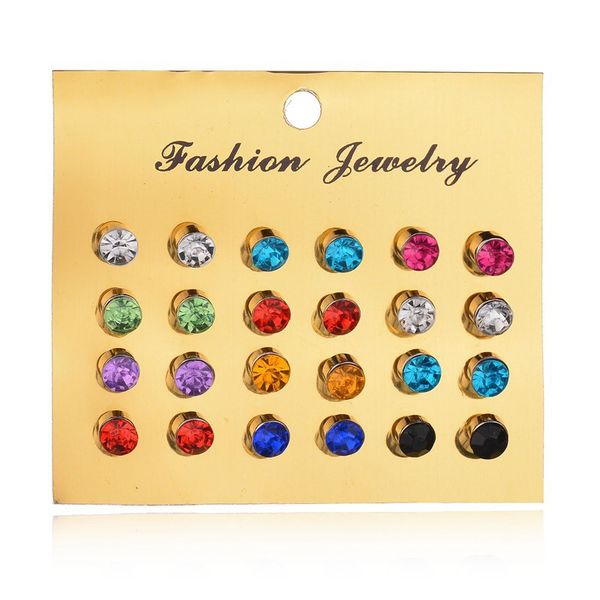 12 pairs/set fashion colorful crystal zircon stud earrings set for women jewelry piercing earrings brincos christmas jewelry, Golden;silver
12 pairs/set fashion colorful crystal zircon stud earrings set for women jewelry piercing earrings brincos christmas jewelry, Golden;silver