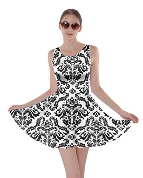 cowcow womens black white oriental damask arabesque floral skater dress, xs-5xl, Black;gray
cowcow womens black white oriental damask arabesque floral skater dress, xs-5xl, Black;gray
