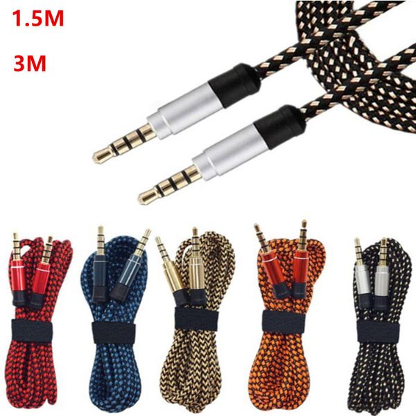 3 5mm auxiliary aux exten ion audio cable unbroken metal fabric braided male tereo cord 1 5m 3m for iphone am ung mp3 peaker tablet pc 
3 5mm auxiliary aux exten ion audio cable unbroken metal fabric braided male tereo cord 1 5m 3m for iphone am ung mp3 peaker tablet pc