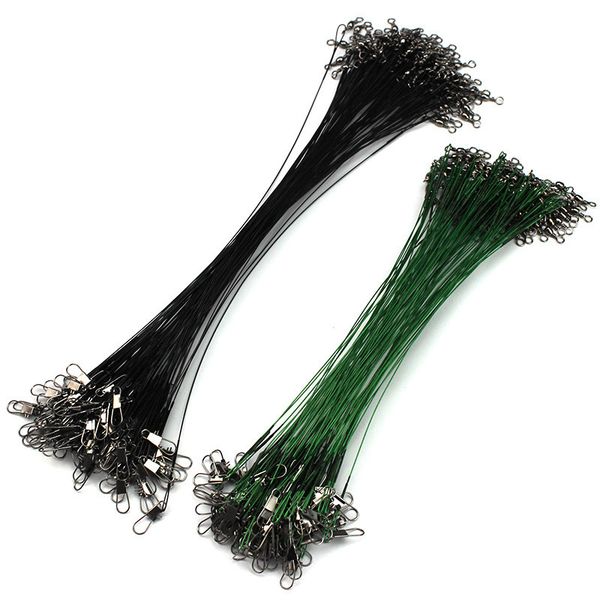 100lb heavy duty fishing stainless steel wire leaders with swivels and snaps, high-strength fishing line leaders-20pcs -19
100lb heavy duty fishing stainless steel wire leaders with swivels and snaps, high-strength fishing line leaders-20pcs -19
