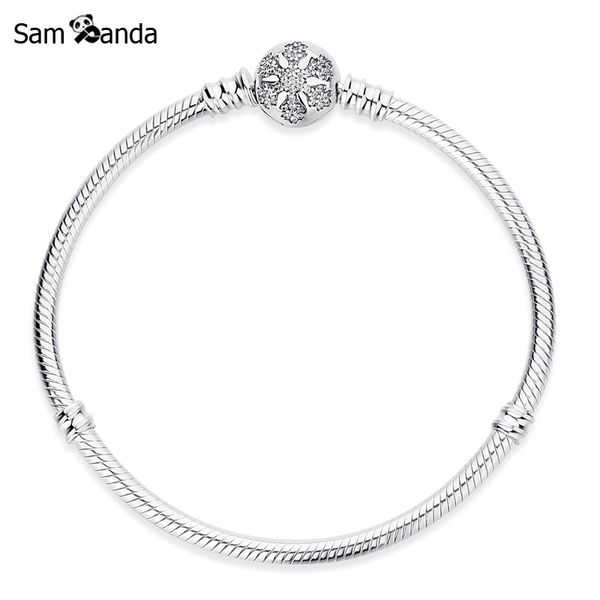 authentic 925 sterling silver charms beads bracelet snowflake clip crystal snake chain basic bracelets pan diy bangles jewelry, Golden;silver
authentic 925 sterling silver charms beads bracelet snowflake clip crystal snake chain basic bracelets pan diy bangles jewelry, Golden;silver