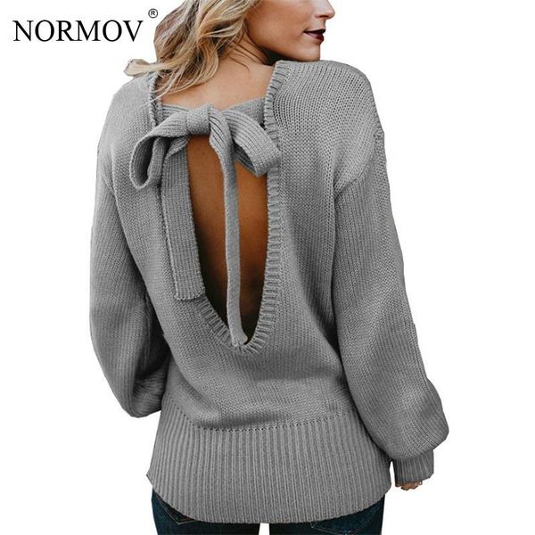normov women back bow up sweaters long sleeve pullover women round neck solid color pullovers knitted loose christmas sweaters, White;black
normov women back bow up sweaters long sleeve pullover women round neck solid color pullovers knitted loose christmas sweaters, White;black