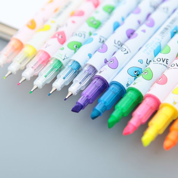 colored double head highlighters marker fluorescent pens for painting drawing school stationary store supplies, Black;red
colored double head highlighters marker fluorescent pens for painting drawing school stationary store supplies, Black;red