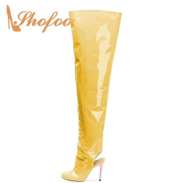 black vegan patent leather woman knee high slingbacks boots winter large size 33 35 high thin heels pointed toe novelty mature
black vegan patent leather woman knee high slingbacks boots winter large size 33 35 high thin heels pointed toe novelty mature