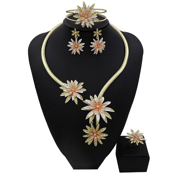 tsround handmade colorful rich pendant sun flower necklace women african dubai jewelry sets engagement ring bracelet earring set, Silver
tsround handmade colorful rich pendant sun flower necklace women african dubai jewelry sets engagement ring bracelet earring set, Silver