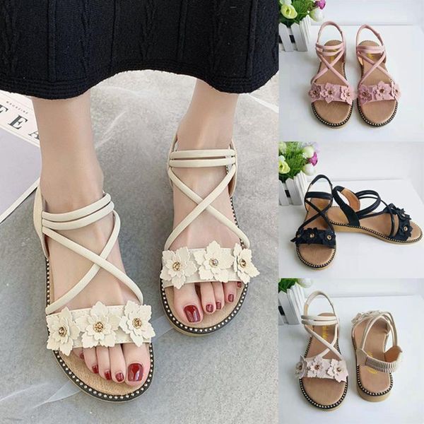 trendy simple women sandals flower rhinestone non-slip flat sandals zapatos buckle cross straps sandalias roman 2020 #30, Black
trendy simple women sandals flower rhinestone non-slip flat sandals zapatos buckle cross straps sandalias roman 2020 #30, Black