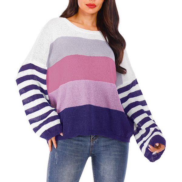 autumn winter women sweater plus size o-neck patchwork striped loose casual sweater striped pullover1, White;black
autumn winter women sweater plus size o-neck patchwork striped loose casual sweater striped pullover1, White;black