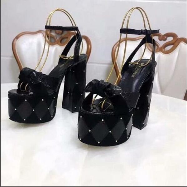 5.5cm high platform sandals sheepskin t show shoes 14cm heel summer gladiators for women high quality, Black
5.5cm high platform sandals sheepskin t show shoes 14cm heel summer gladiators for women high quality, Black