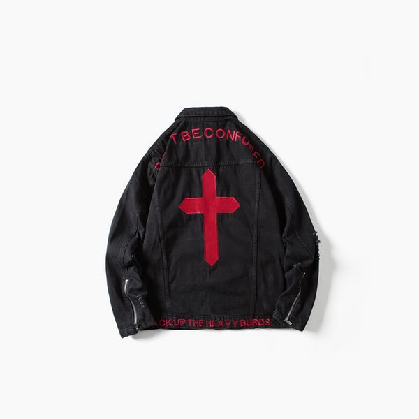 hip hop men's denim jackets cross embroidery printed jackets spring autumn coat, Black;brown
hip hop men's denim jackets cross embroidery printed jackets spring autumn coat, Black;brown