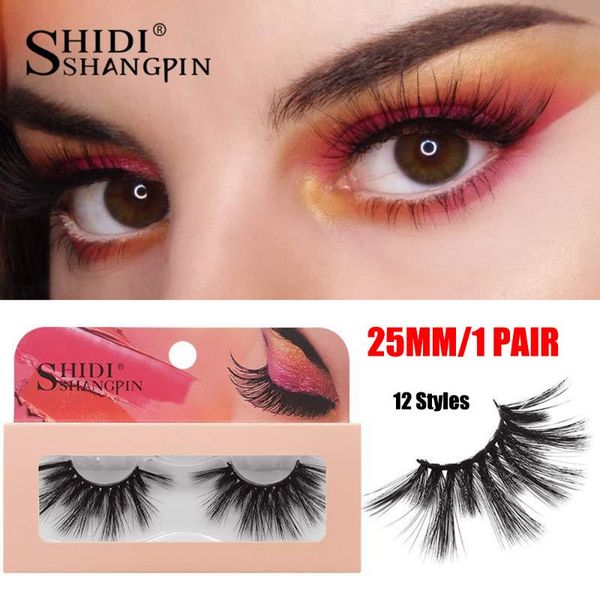 1pair 25mm 3d faux mink hair false eyelashes wispy fluffy natural long full strips lashes extension eye makeup tools handmade
1pair 25mm 3d faux mink hair false eyelashes wispy fluffy natural long full strips lashes extension eye makeup tools handmade