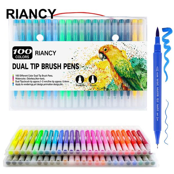 gift sets fineliner drawing painting watercolor art marker pens dual tip brush pen school supplies 12/18/24/36/48/72/100pcs 04350
gift sets fineliner drawing painting watercolor art marker pens dual tip brush pen school supplies 12/18/24/36/48/72/100pcs 04350