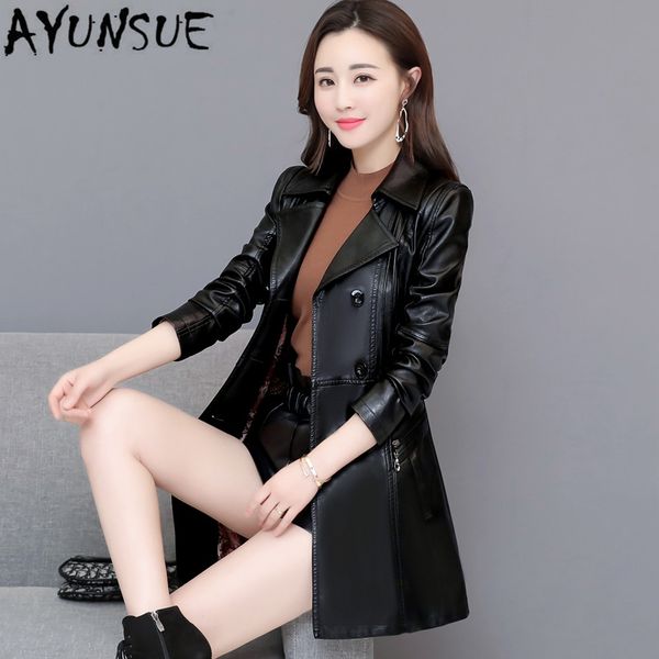 ayunsue women's leather jacket faux leather jacket women black long coat female spring autumn 2020 casacos feminino mdn615
ayunsue women's leather jacket faux leather jacket women black long coat female spring autumn 2020 casacos feminino mdn615