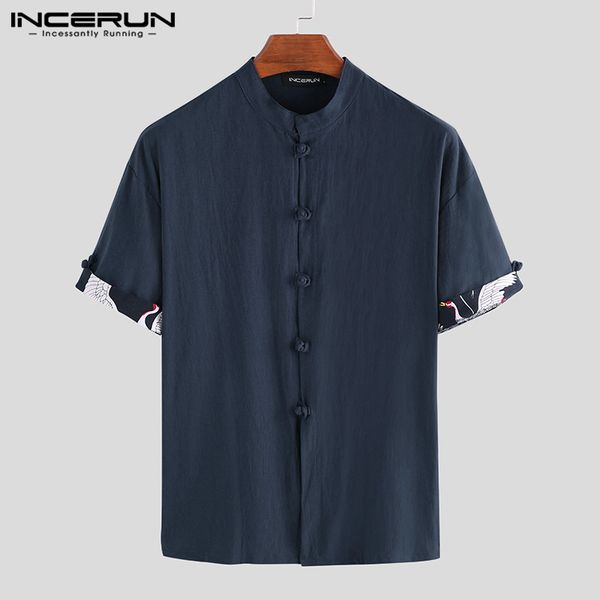 incerun men shirt cotton stand collar patchwork short sleeve casual 2019 streetwear chinese retro shirts men brand camisa s-3xl, White;black
incerun men shirt cotton stand collar patchwork short sleeve casual 2019 streetwear chinese retro shirts men brand camisa s-3xl, White;black