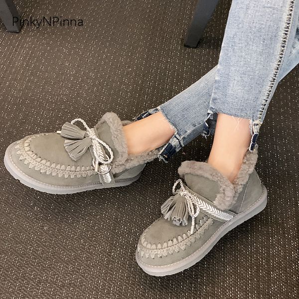 women cute warm winter wool snow shoes flat cow suede plush lining outdoor casual tassel preppy style holiday loafers plus size, Black
women cute warm winter wool snow shoes flat cow suede plush lining outdoor casual tassel preppy style holiday loafers plus size, Black