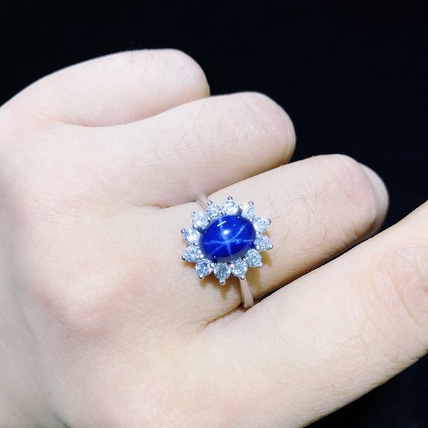 starlight sapphire ring, classic 925 pure silver star line beautiful mail packing
starlight sapphire ring, classic 925 pure silver star line beautiful mail packing