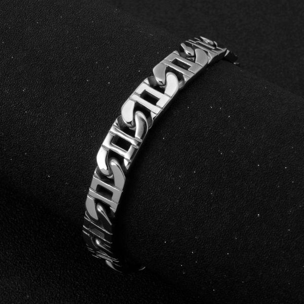 2020 puck rock men's bracelets silver color stainless steel curb cuban link chain bracelets men women jewelry custom b281, White
2020 puck rock men's bracelets silver color stainless steel curb cuban link chain bracelets men women jewelry custom b281, White