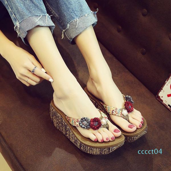 women summer sandals bosimi new outdoor high heel anti slip comfortable beach shoes clip on flip flops ct04, Black
women summer sandals bosimi new outdoor high heel anti slip comfortable beach shoes clip on flip flops ct04, Black