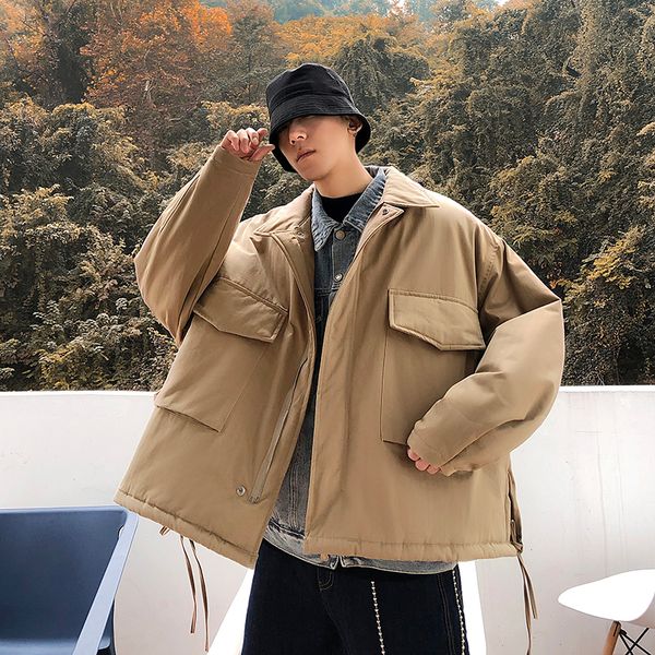 winter 2019 new loose japanese original lovers dress harajuku trend street tooling men's casual large size cotton clothes, Black
winter 2019 new loose japanese original lovers dress harajuku trend street tooling men's casual large size cotton clothes, Black