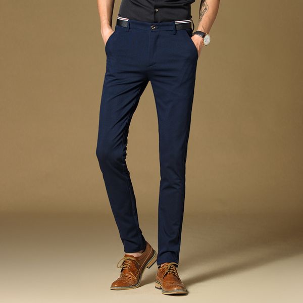 business men casual elastic men's trousers slim , korean design men's feet suit pants , simple non-iron anti-wrinkle trousers, Black
business men casual elastic men's trousers slim , korean design men's feet suit pants , simple non-iron anti-wrinkle trousers, Black
