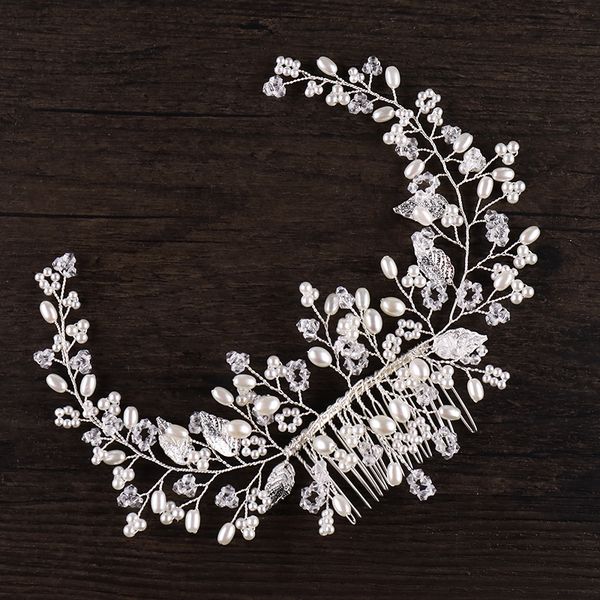 new arrival silver leaf crystal hair combs hair jewelry accessories wing shape pearl handmade wedding tiara ornament for birde, Golden;white
new arrival silver leaf crystal hair combs hair jewelry accessories wing shape pearl handmade wedding tiara ornament for birde, Golden;white