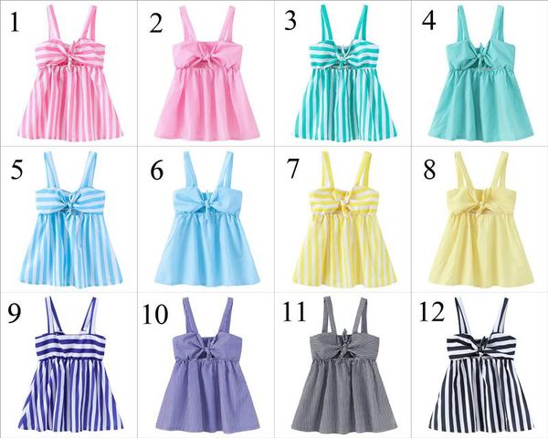 dhl baby girl dresses bow stripe dress kids designer clothes girls suspender dress 2019 summer beach dresses 12 colors, Red;yellow
dhl baby girl dresses bow stripe dress kids designer clothes girls suspender dress 2019 summer beach dresses 12 colors, Red;yellow