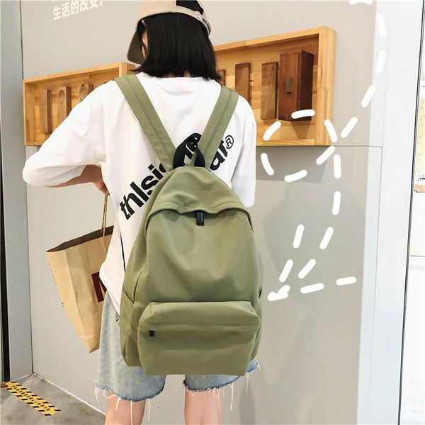 2020 new women's backpack korean fashion wild lady travel backpack casual canvas ladies