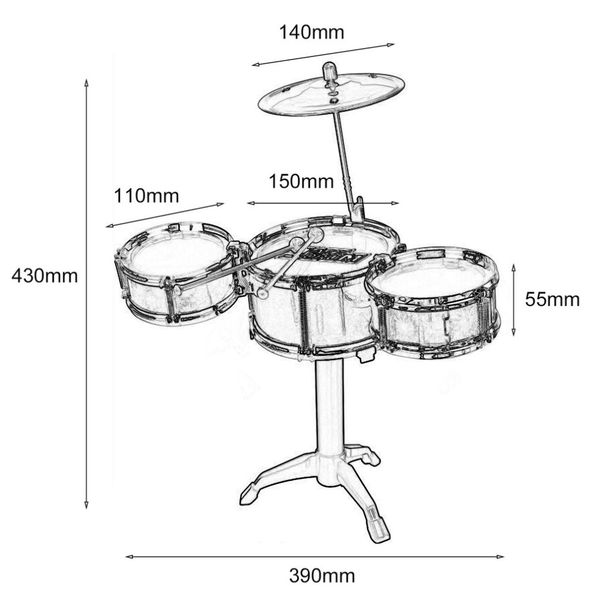 3-piece kids drum set children junior drums kit simulation jazz drums percussion musical instrument wisdom development toys
3-piece kids drum set children junior drums kit simulation jazz drums percussion musical instrument wisdom development toys