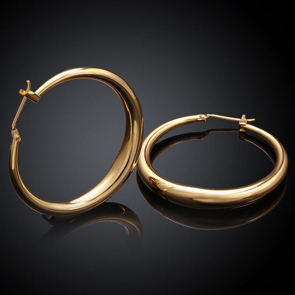 trendy punk style earrings for women rose gold plating big round hoop earring ear rings fashion hyperbole jewelry gift, Golden;silver
trendy punk style earrings for women rose gold plating big round hoop earring ear rings fashion hyperbole jewelry gift, Golden;silver