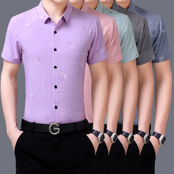 new arrival mens shirt summer clothes male casual striped dress shirt short sleeve office clothes, White;black
new arrival mens shirt summer clothes male casual striped dress shirt short sleeve office clothes, White;black
