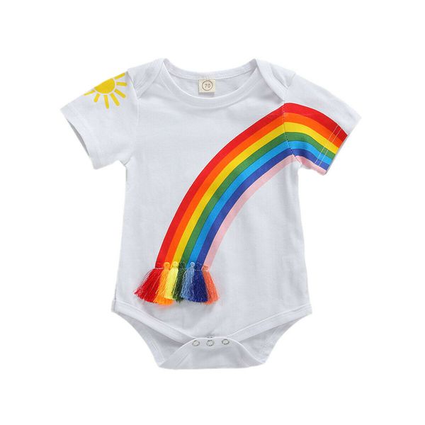 0-18 months baby bodysuit for newborns boy girls rainbow printed tassels clothes short sleeve cotton baby kids jumpsuit bodysuit, Blue
0-18 months baby bodysuit for newborns boy girls rainbow printed tassels clothes short sleeve cotton baby kids jumpsuit bodysuit, Blue