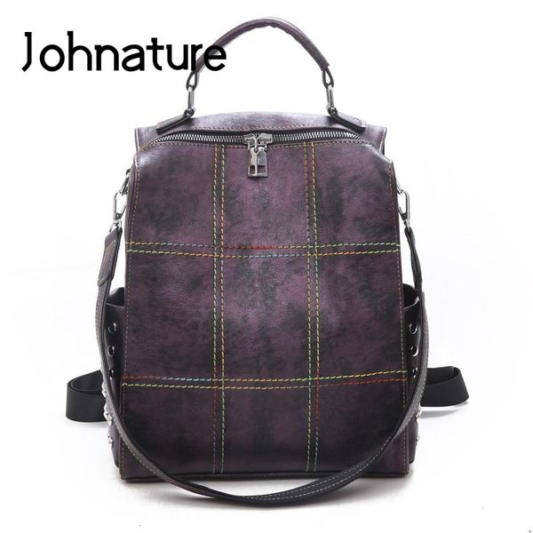 johnature 2019 new geometric retractable vintage zipper arcuate shoulder strap solid bag softback rivet women backpack
johnature 2019 new geometric retractable vintage zipper arcuate shoulder strap solid bag softback rivet women backpack