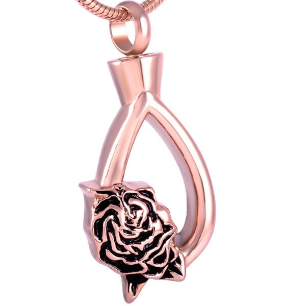 h8530 rose gold color stainless steel rose flower water drop cremation necklace ashes holder keepsake jewelry memorial urn pendant for women, Silver
h8530 rose gold color stainless steel rose flower water drop cremation necklace ashes holder keepsake jewelry memorial urn pendant for women, Silver