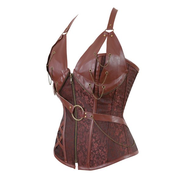 steampunk corset brown plus size vintage gothic steel boned steampunk corset women, Black;white
steampunk corset brown plus size vintage gothic steel boned steampunk corset women, Black;white
