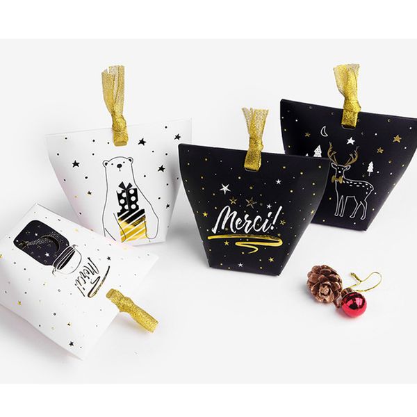 50 pieces/lot) christmas elk polar bear candy box black white stamp french "merci" thank you gift boxes b069
50 pieces/lot) christmas elk polar bear candy box black white stamp french "merci" thank you gift boxes b069
