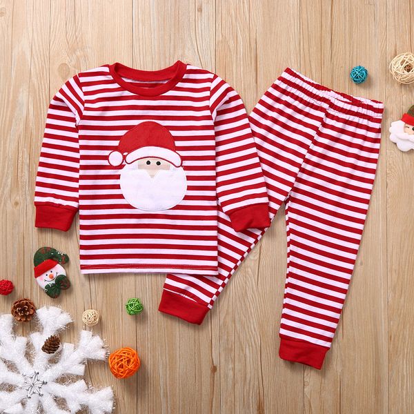 christmas clothing for kids boy girl set 2-7years toddler baby girls boys santa striped +pants pajamas sleepwear outfits, White
christmas clothing for kids boy girl set 2-7years toddler baby girls boys santa striped +pants pajamas sleepwear outfits, White