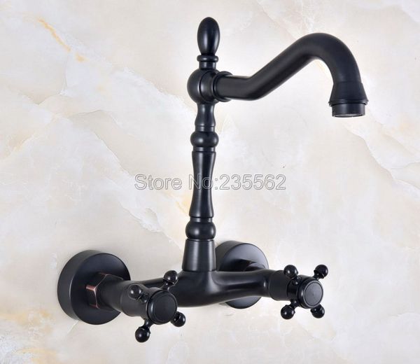 oil rubbed black bronze kitchen sink faucet wall mounted double handle bathroom basin mixer tap cold and lnf814
oil rubbed black bronze kitchen sink faucet wall mounted double handle bathroom basin mixer tap cold and lnf814