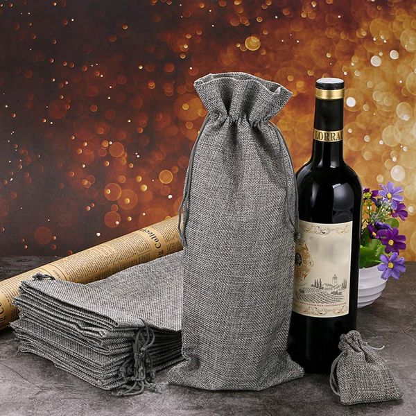12 pcs wine bags, champagne bottle bags covers natural jute wine bottles gift bags sacks with drawstring for wedding party favor
12 pcs wine bags, champagne bottle bags covers natural jute wine bottles gift bags sacks with drawstring for wedding party favor