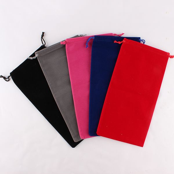 5pcs/lot 15*30cm customized printed velvet drawstring pouch packing bags