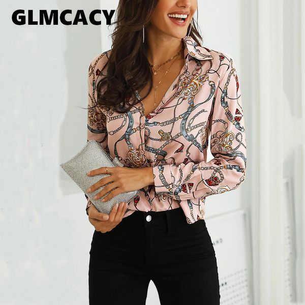 women chain print casual blouse clothing 2019 spring fall long sleeve elegant button down shirt ladies blouses, White
women chain print casual blouse clothing 2019 spring fall long sleeve elegant button down shirt ladies blouses, White
