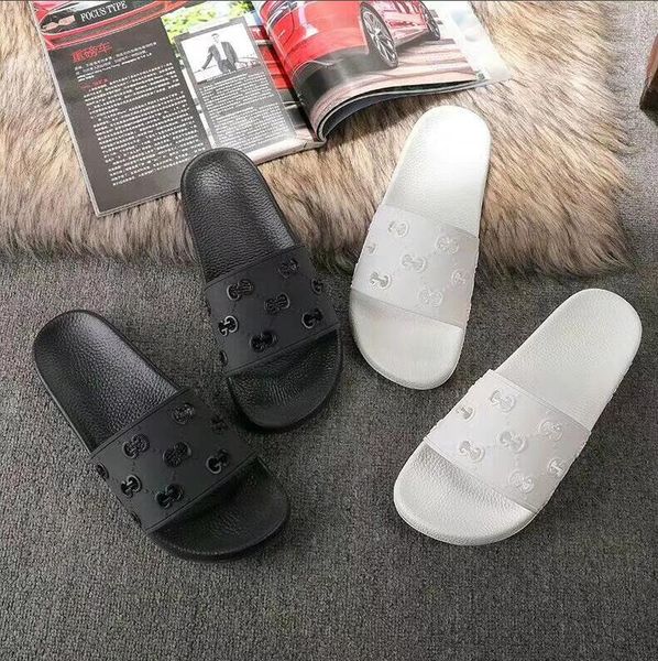 2020 men's and women's fashion casual slippers boys and girlsflowered printed flowered sandals men's and women's general, Black