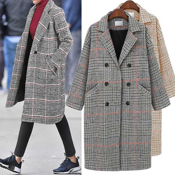 lady loose casaco feminino 2020 autumn winter wool women plaid pockets blends office work coat women long coats fashion brand, Black
lady loose casaco feminino 2020 autumn winter wool women plaid pockets blends office work coat women long coats fashion brand, Black